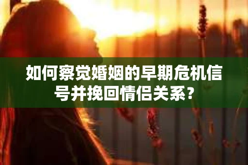 如何察觉婚姻的早期危机信号并挽回情侣关系？