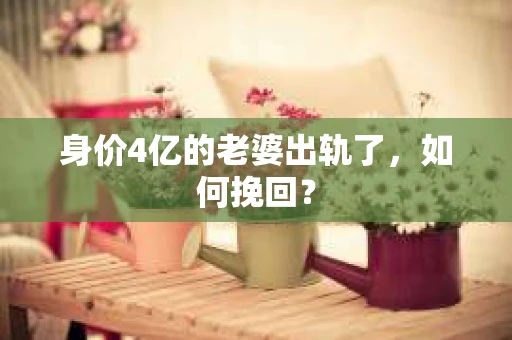 身价4亿的老婆出轨了，如何挽回？