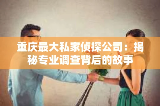 重庆最大私家侦探公司：揭秘专业调查背后的故事
