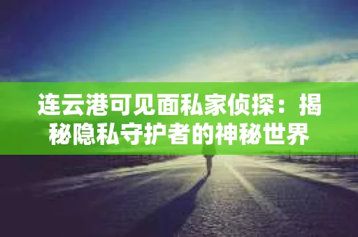 连云港可见面私家侦探：揭秘隐私守护者的神秘世界