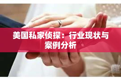 美国私家侦探：行业现状与案例分析