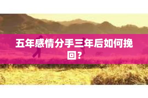 五年感情分手三年后如何挽回? 五年感情分手三年后如何挽回?