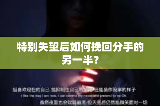 特别失望后如何挽回分手的另一半？