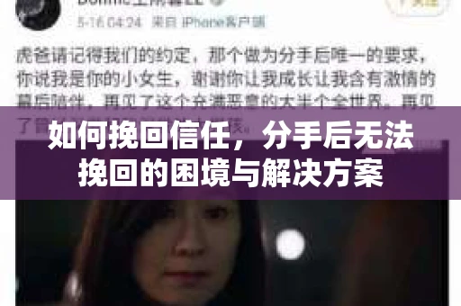 如何挽回信任，分手后无法挽回的困境与解决方案
