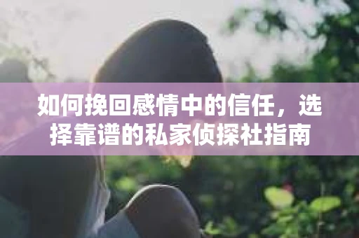 如何挽回感情中的信任，选择靠谱的私家侦探社指南