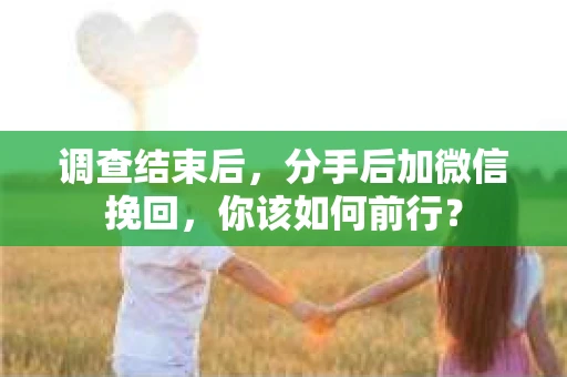 调查结束后，分手后加微信挽回，你该如何前行？