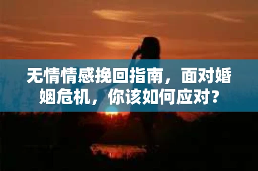 无情情感挽回指南，面对婚姻危机，你该如何应对？