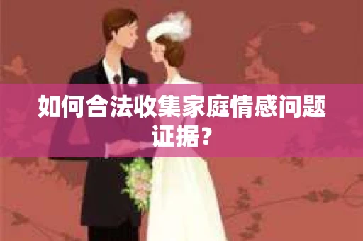 如何合法收集家庭情感问题证据？
