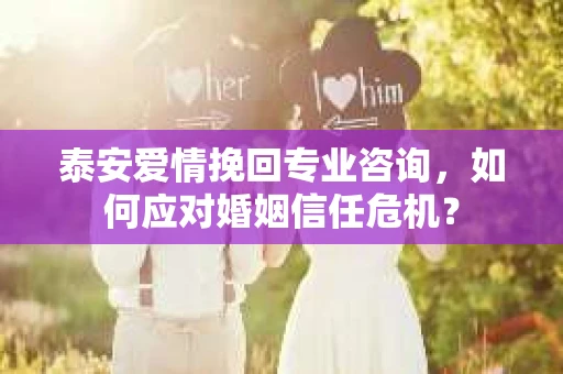 泰安爱情挽回专业咨询，如何应对婚姻信任危机？